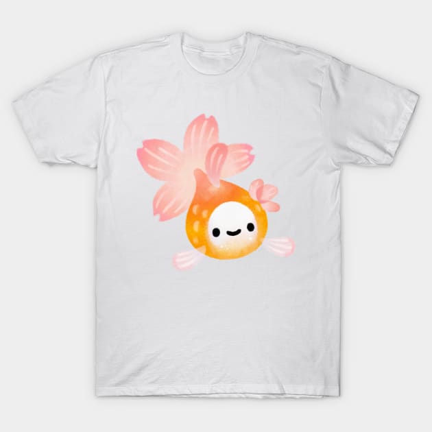 Cherry blossom goldfish 3 T-Shirt by pikaole